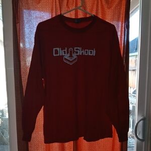 Gildan Red Long Sleeve Men's Tee